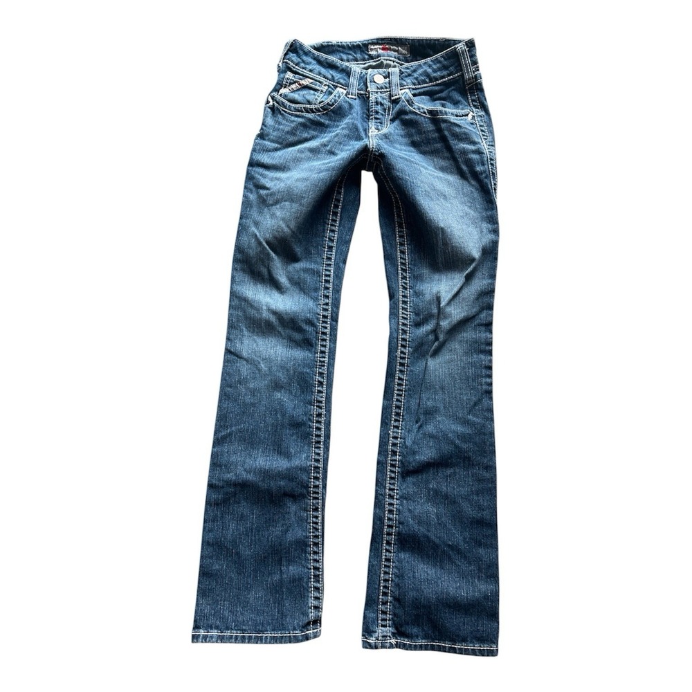 Ariat FR 25R Women's Mid Rise Boot Cut Jeans Flame Resistant Stretch Blue